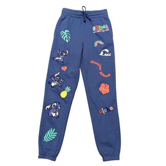 Disney Stich Pants - Disney Stitch Blue Joggers, Women's Size XS